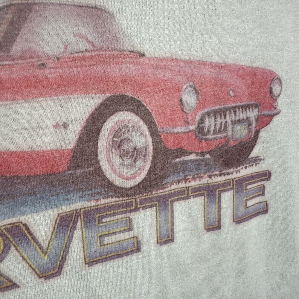 Rare VTG Screen Stars Corvette Heavy Chevy Chevrolet Single Stitch T Shirt 80s L - Picture 13 of 16
